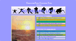 Desktop Screenshot of nodreamlost.com